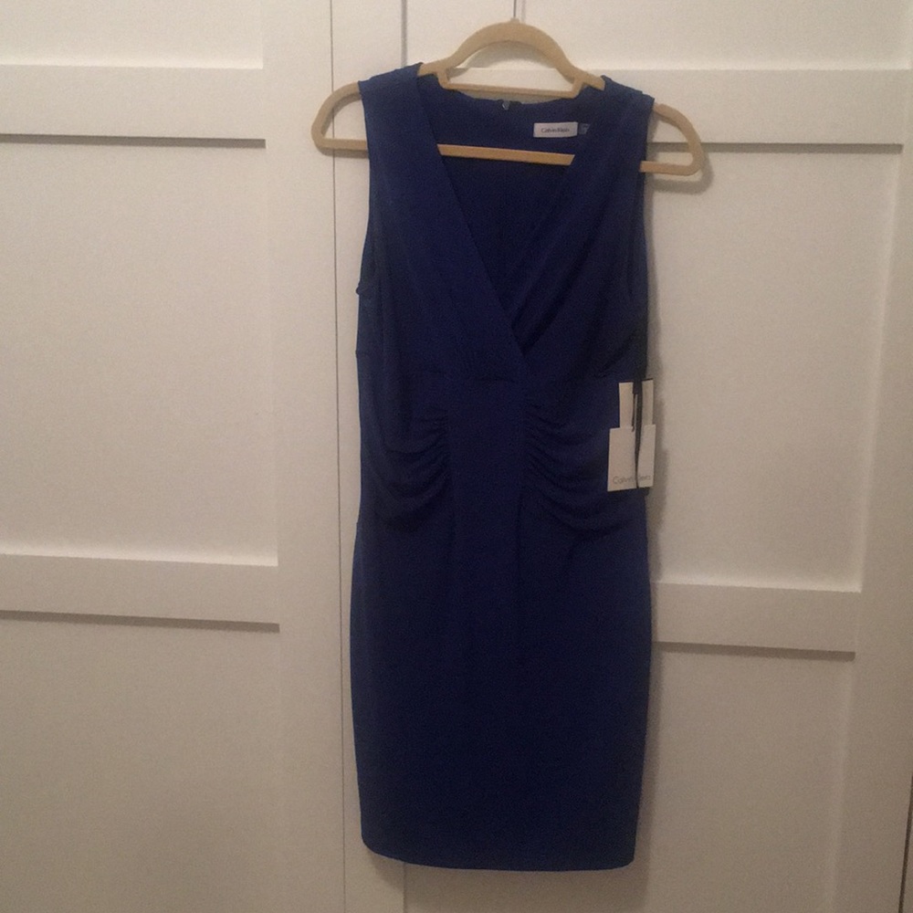 Calvin Klein royal blue knee length dress.